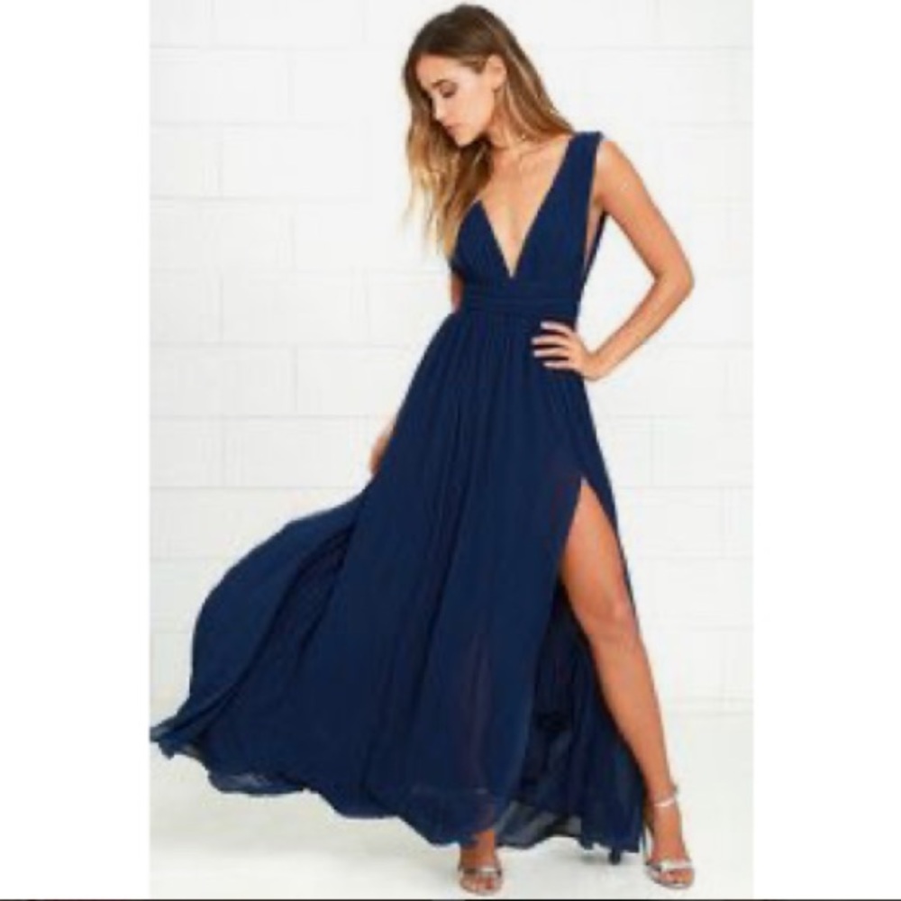 HOT PINK Lulu’s Deep-V neck Dress